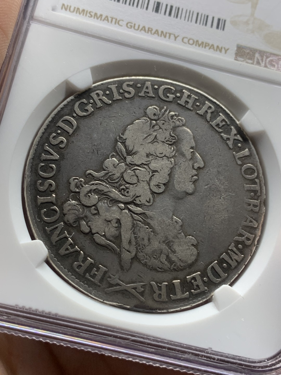 《竞宝斋》第84场-本周日，周一2场连拍（全场不限金额包邮） 唯一冠军分 NGC-VF25 意大利托斯卡纳 1759年 10保利 大银币 少见版式 一流的味道 难得