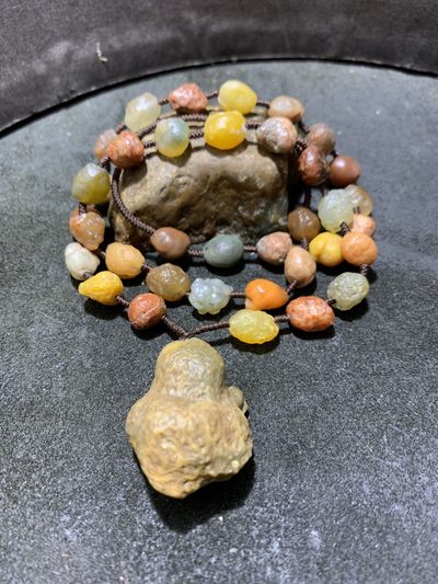 精美戈壁多彩筋脉石大吊坠项链一条！ - 精美戈壁多彩筋脉石大吊坠项链一条！