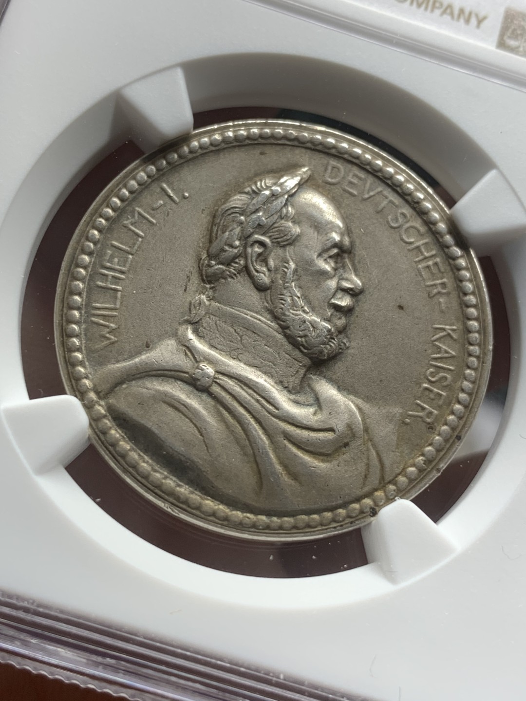 《竞宝斋》第84场-本周日，周一2场连拍（全场不限金额包邮） NGC MS64德国1905年威廉一世凯撒形象在纽伦堡皇帝纪念碑揭幕仪式纪念银章 非常少见