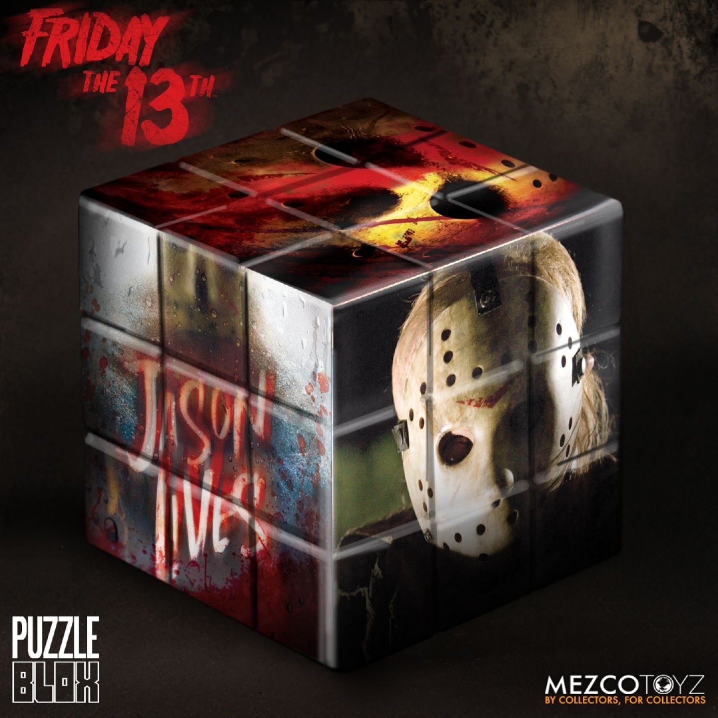 零元拍：Mezco Toyz 蚂蚁/ Puzzle Blox 3D组合益智游戏魔方：《13号星期五》杰森，全新未拆。