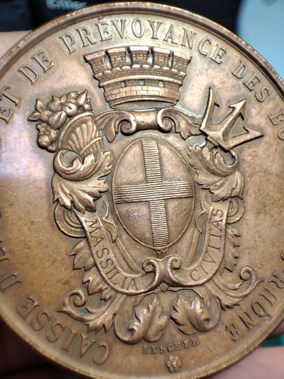 gush小明220811 法国1896银行纪念铜章