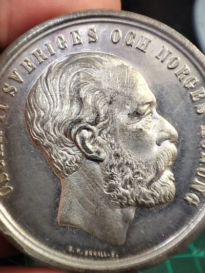 gush小明220811 瑞典1882博览会纪念章合金材质