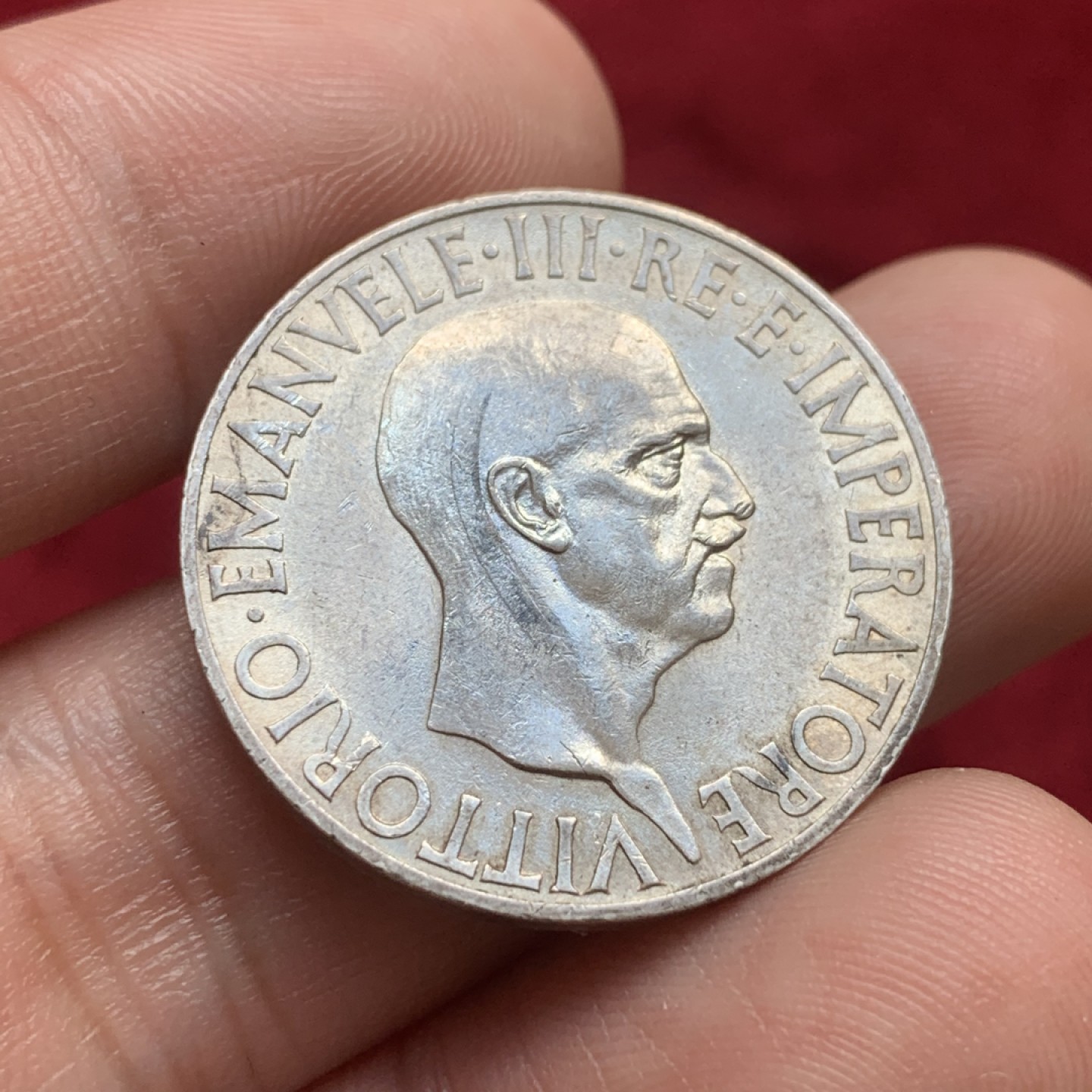 《竞宝斋》第84场-本周日，周一2场连拍（全场不限金额包邮） 意大利1936年 10里拉美女银币 原光好品 可以自己送评