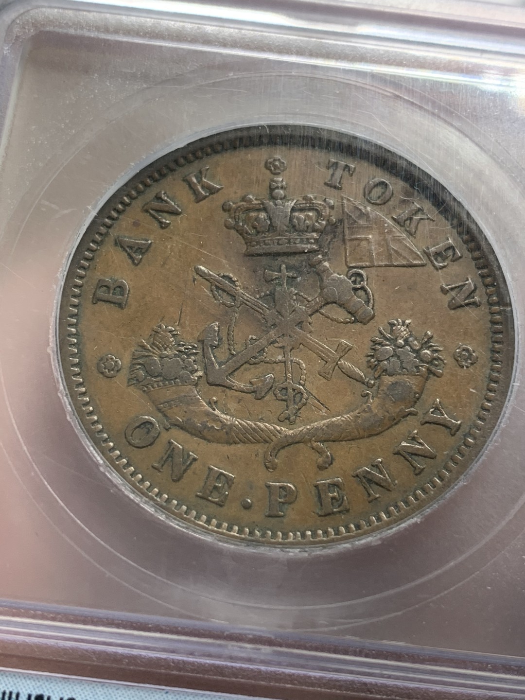 《竞宝斋》第84场-本周日，周一2场连拍（全场不限金额包邮） ICG AU53 加拿大 1857年 1便士 大铜币 TOKEN 代币