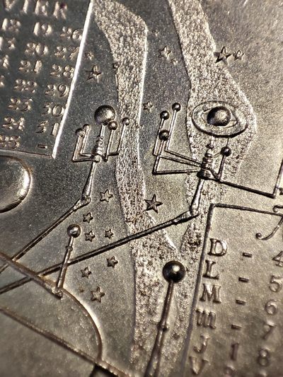 gush小明220811 法国1975日历镀金大铜章 一些小锈斑和小磕碰