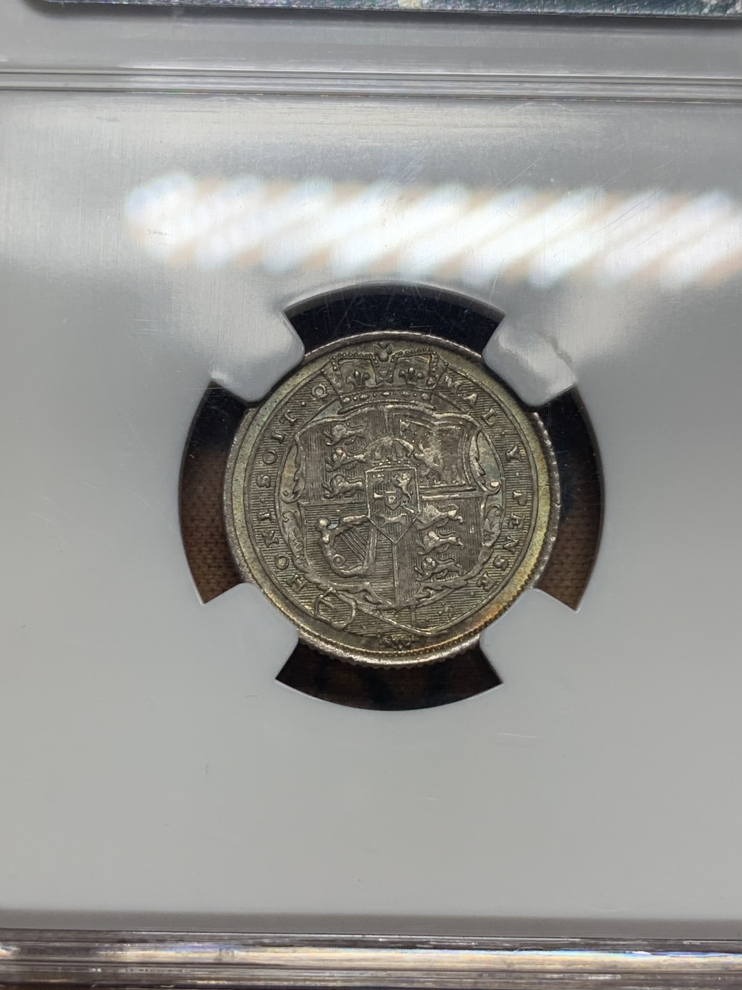 《竞宝斋》第84场-本周日，周一2场连拍（全场不限金额包邮） 1817年英国6便士，NGC-65，老盒严评，值得收藏