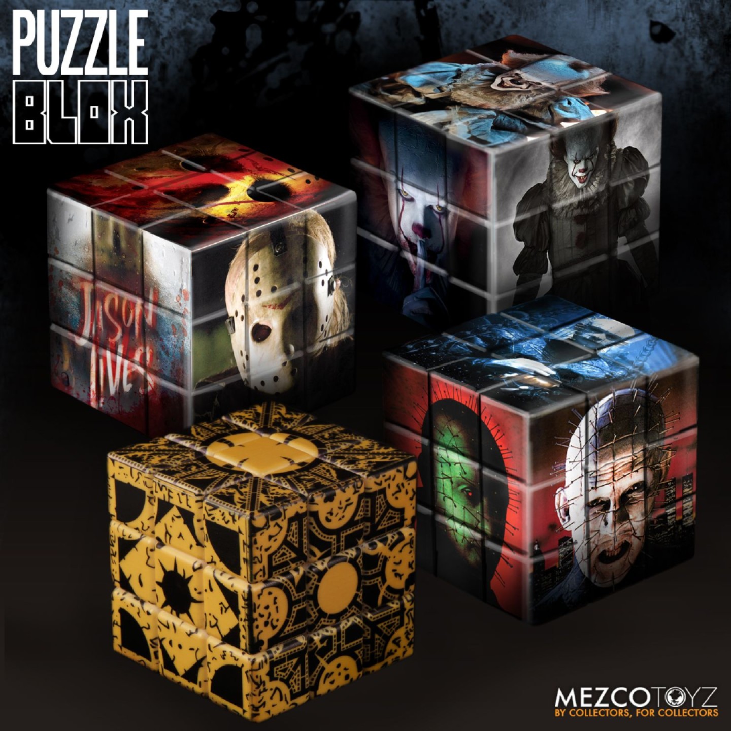 零元拍：Mezco Toyz 蚂蚁/ Puzzle Blox 3D组合益智游戏魔方：《小丑回魂》跳舞小丑潘尼怀斯 “它”，全新未拆。