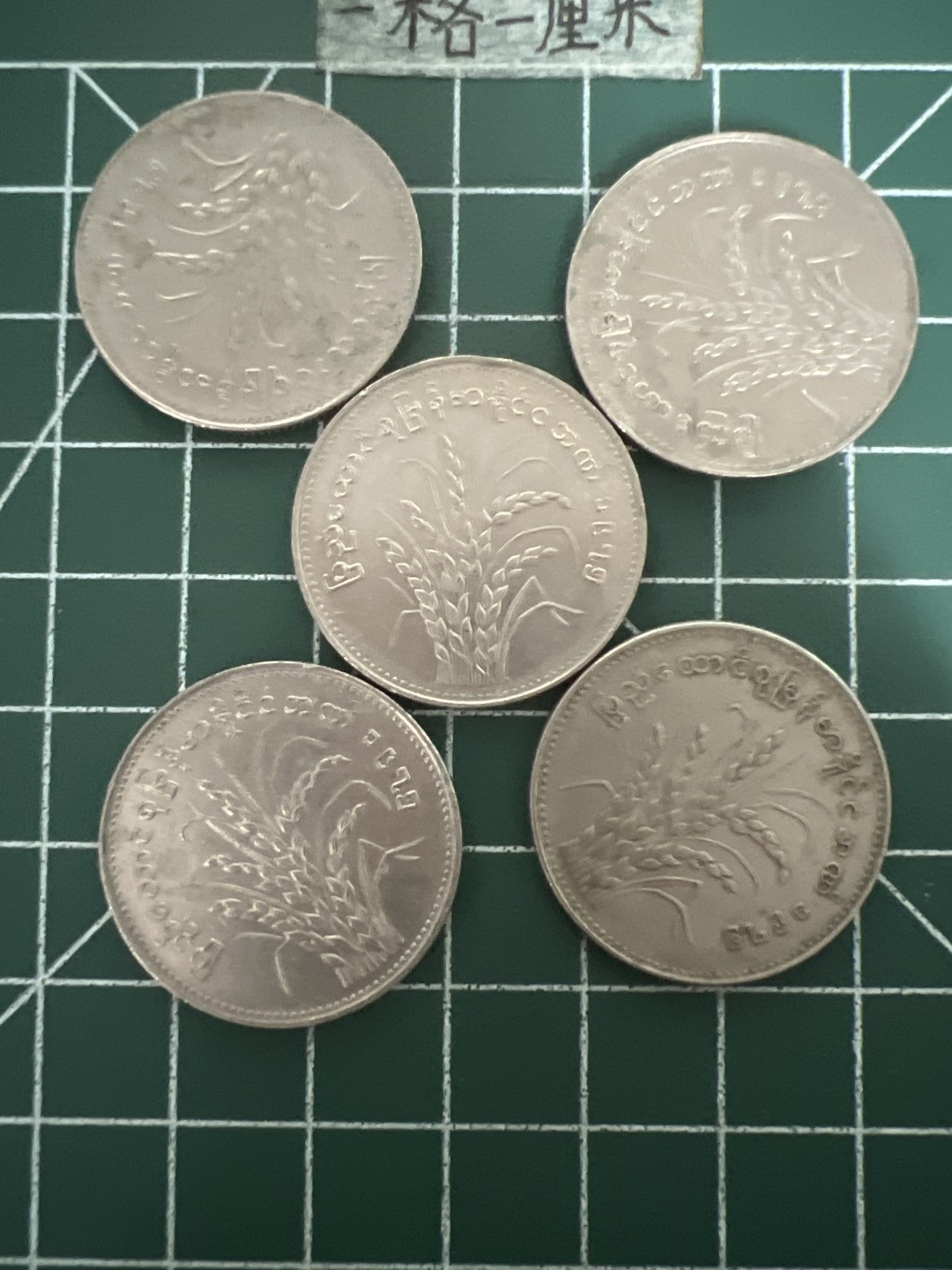 泡泡堂第六十九期  世界硬币邮票专场（无押金，无佣金，捡漏，全场20包邮，偏远地区除外） 缅甸水稻大币五个