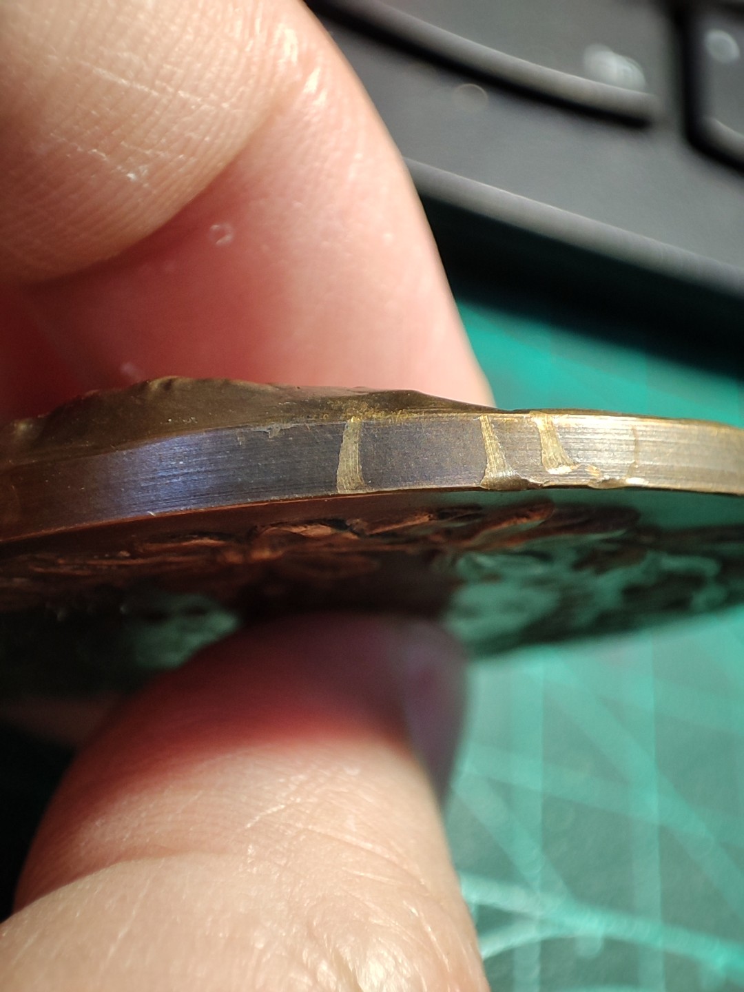 gush小明220811 卢森堡大公铜章 高浮雕，边缘一些小磕碰