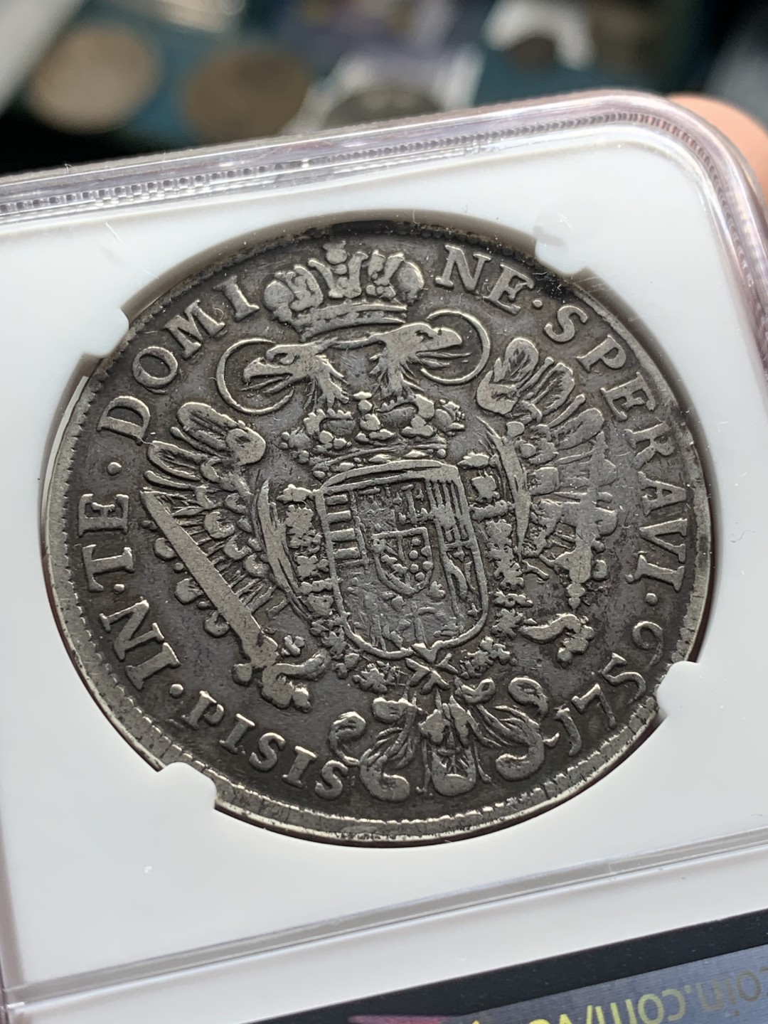 《竞宝斋》第84场-本周日，周一2场连拍（全场不限金额包邮） 唯一冠军分 NGC-VF25 意大利托斯卡纳 1759年 10保利 大银币 少见版式 一流的味道 难得