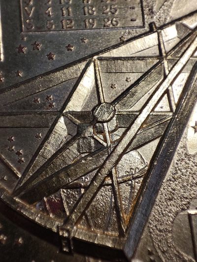 gush小明220811 法国1975日历镀金大铜章 一些小锈斑和小磕碰