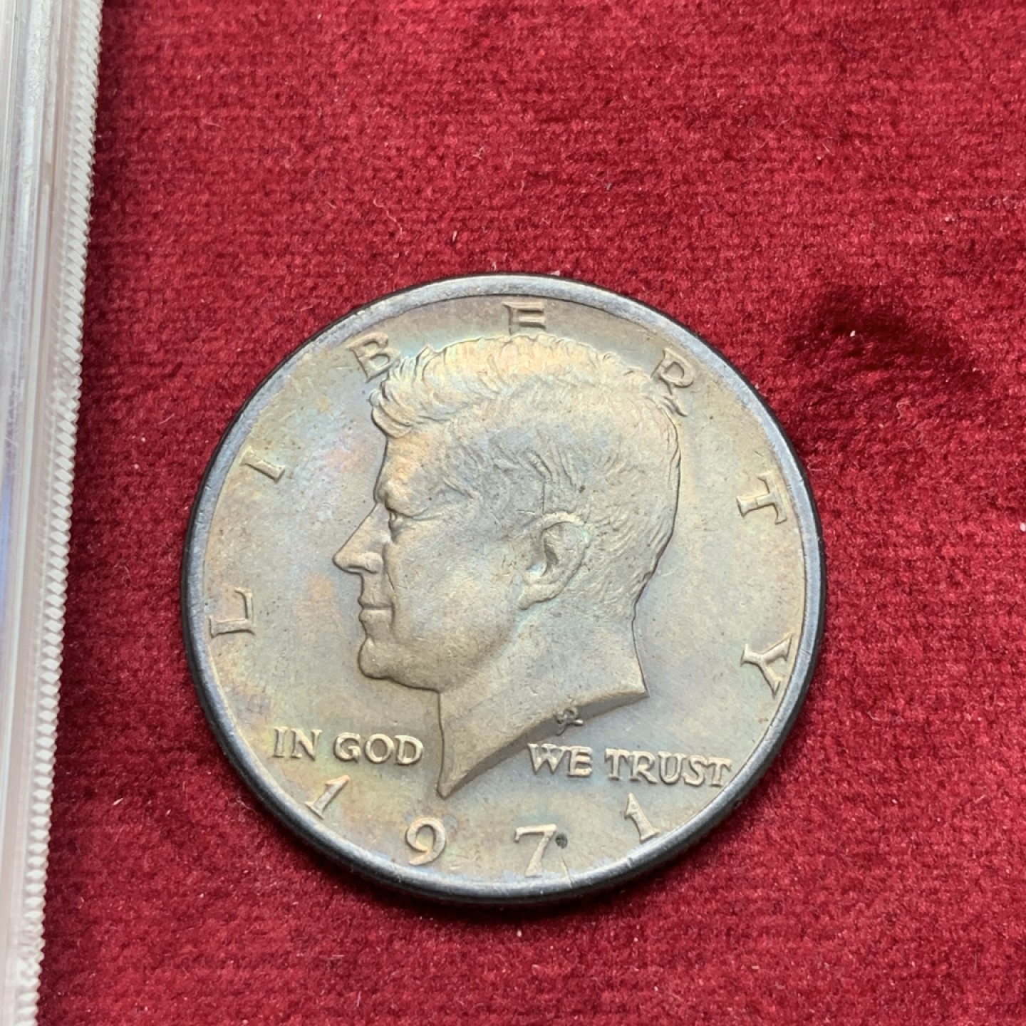 《竞宝斋》第84场-本周日，周一2场连拍（全场不限金额包邮） 美国 1964年 高银版 肯尼迪 半美元 银币+1971年半美元一枚 （买一送一的节奏）