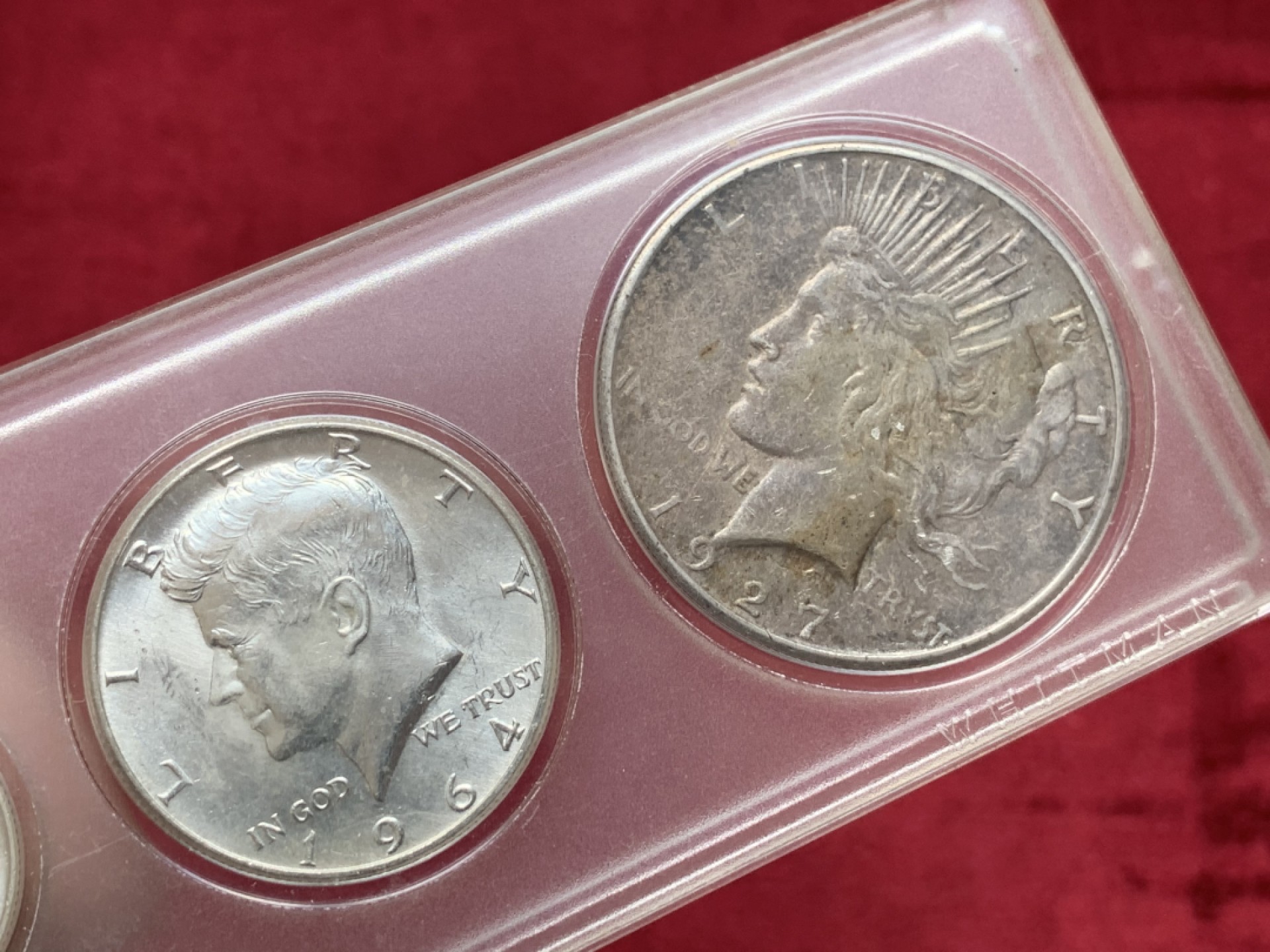 《竞宝斋》第84场-本周日，周一2场连拍（全场不限金额包邮） 美国早期6枚套币 含4枚高值银币 和平银币为1927年s版（特年） 