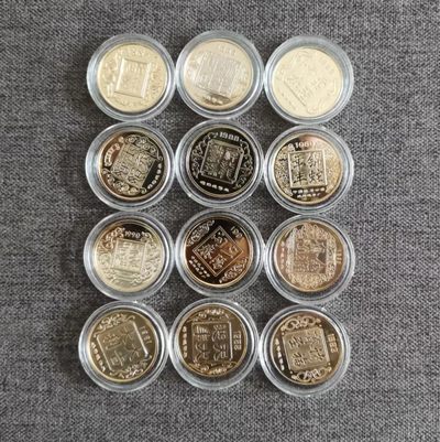 沈币首轮（1981-1992）12生肖镀金小铜章 沈币首轮（1981-1992）12生肖镀金小铜章