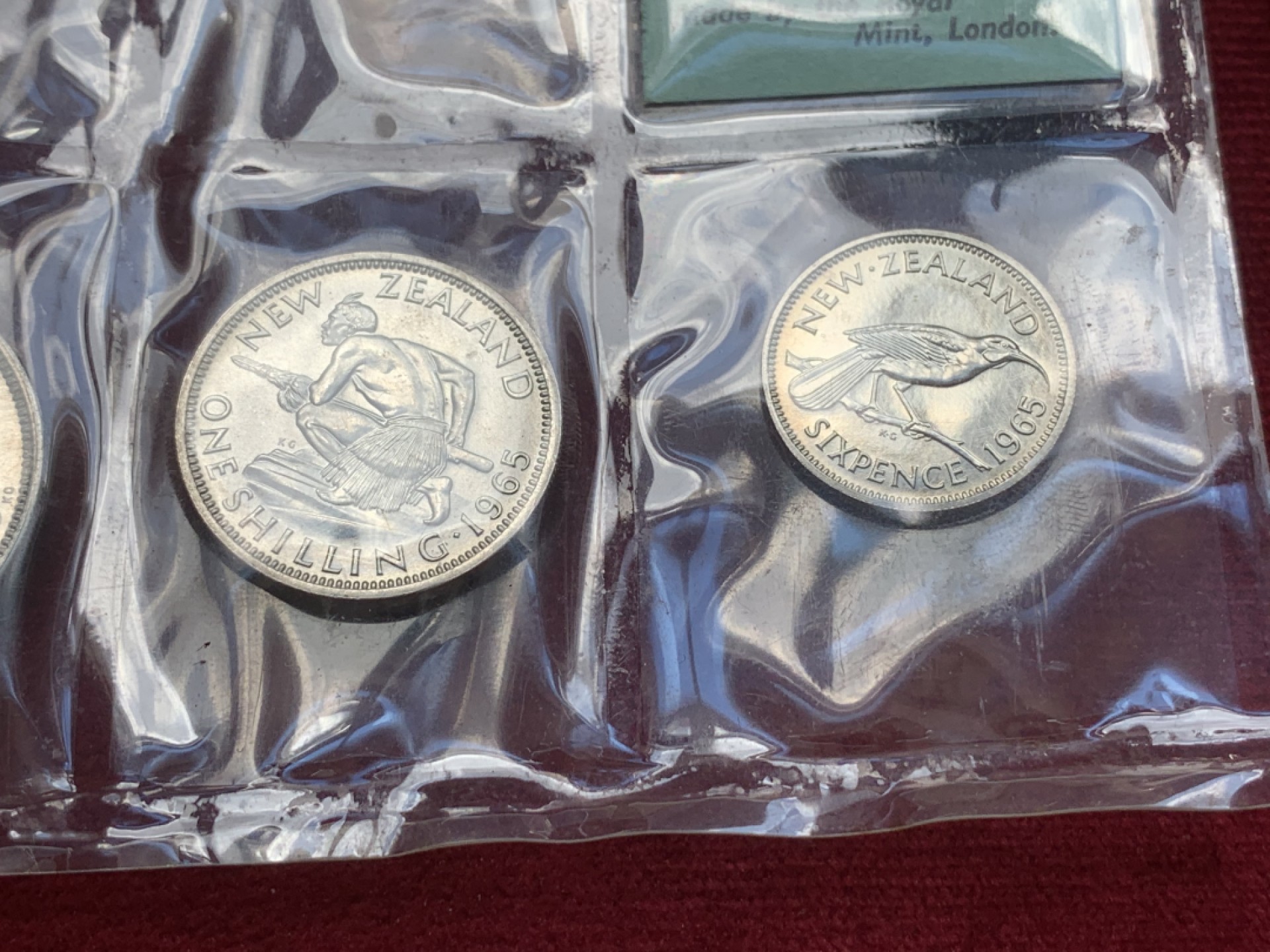 《竞宝斋》第84场-本周日，周一2场连拍（全场不限金额包邮） 1965年新西兰原封套币 最后的12进制套币 可评级品相