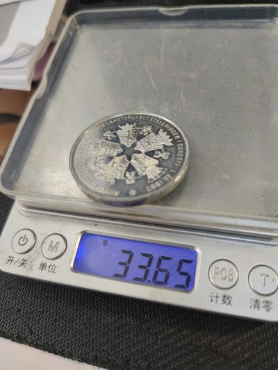 gush小明220811 瑞典1882博览会纪念章合金材质