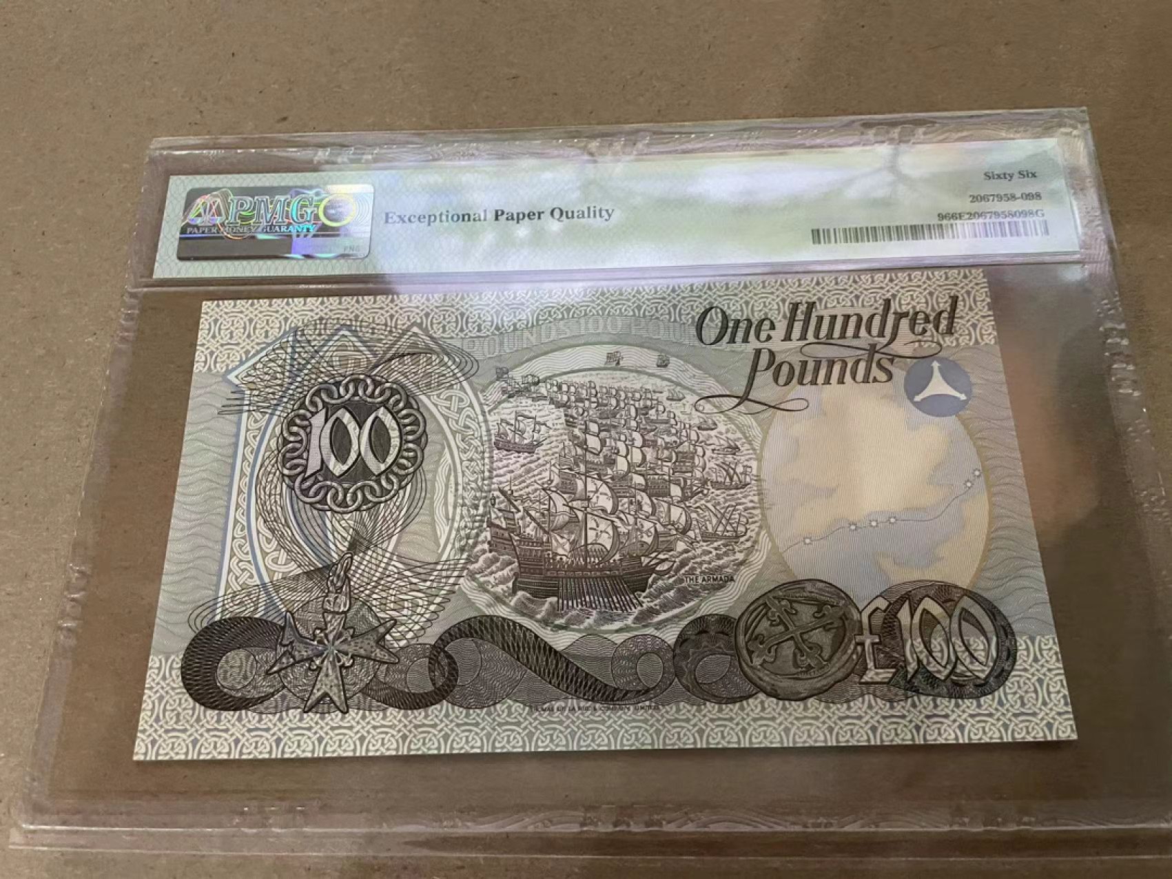 【Blue Auction】✨世界纸币精拍第213期 【精】 北爱尔兰 1988年100镑 PMG66EPQ 