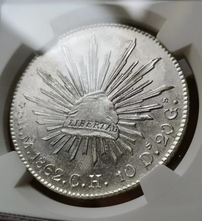 瓶子🏺第52期拍卖会 - 墨西哥1862年MO版鹰洋（原光）