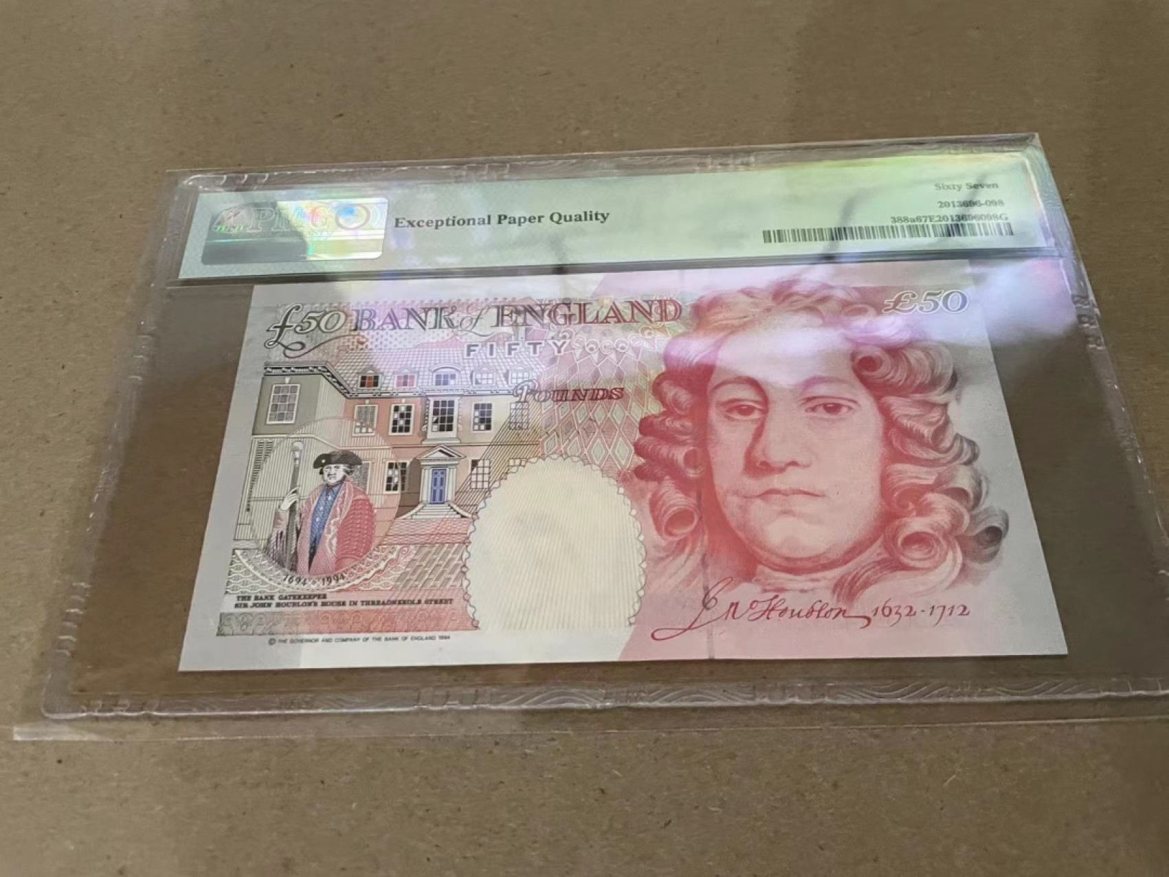 【Blue Auction】✨世界纸币精拍第213期 【精】 英国 1994年50镑 PMG67EPQ 