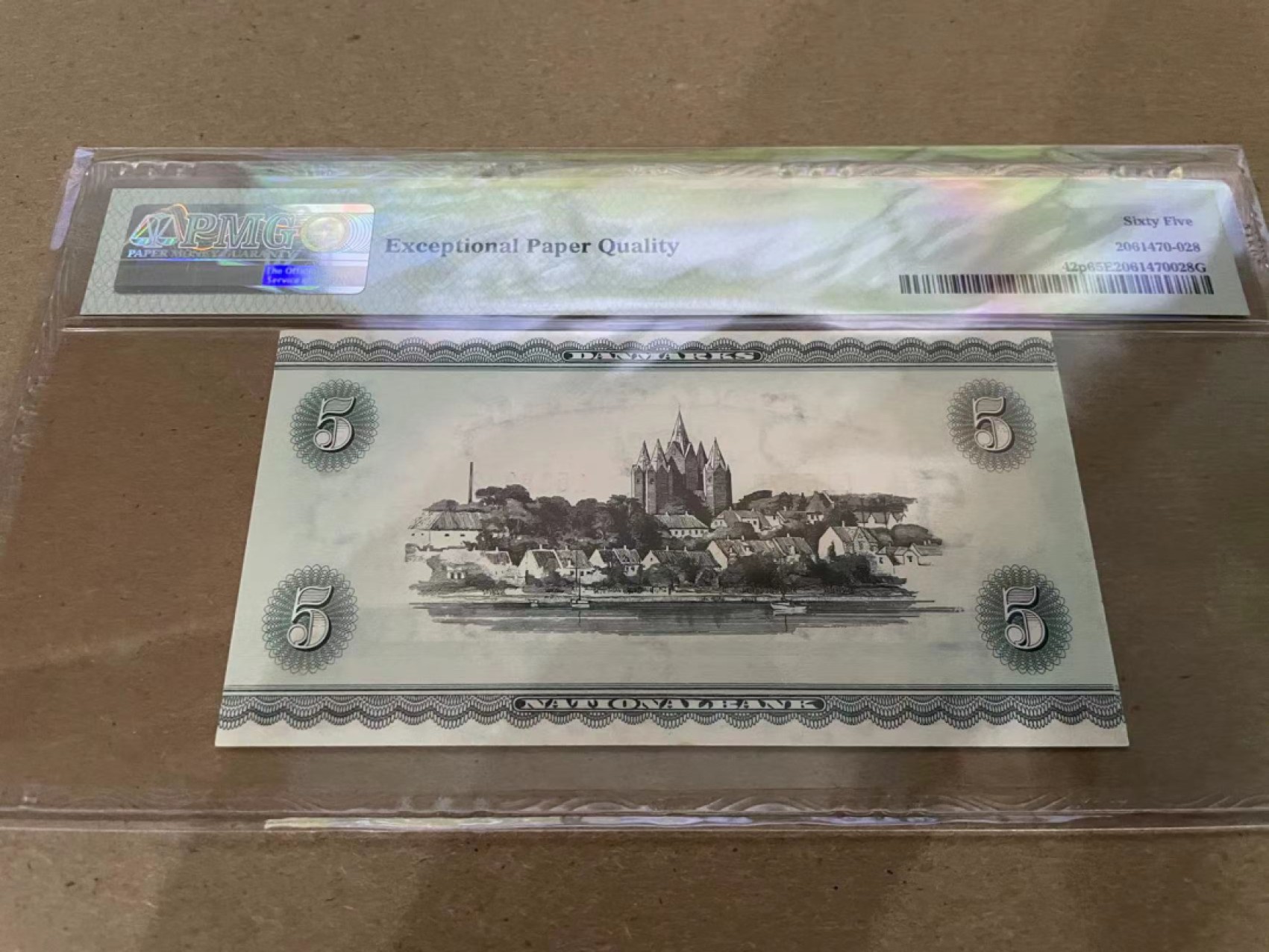 【Blue Auction】✨世界纸币精拍第213期 【精】 【无47】丹麦 1959年5克朗 PMG65EPQ 三裸女 