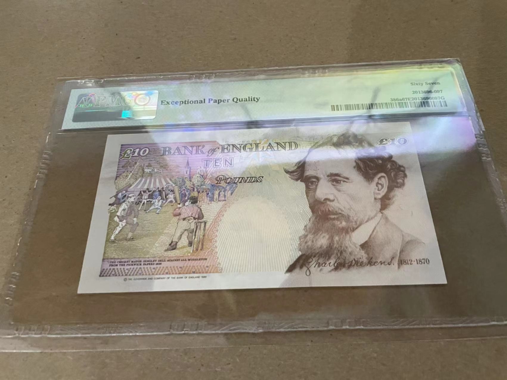【Blue Auction】✨世界纸币精拍第213期 【精】 英国 1993年10镑 PMG67EPQ 