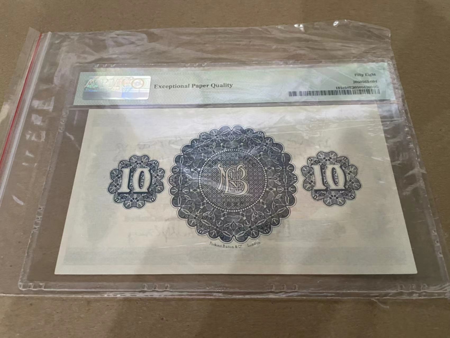 【Blue Auction】✨世界纸币精拍第213期 【精】 北爱尔兰 1942-43年10镑 PMG58EPQ 