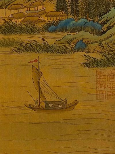 仇英绢本山水立轴 仇英绢本山水立轴