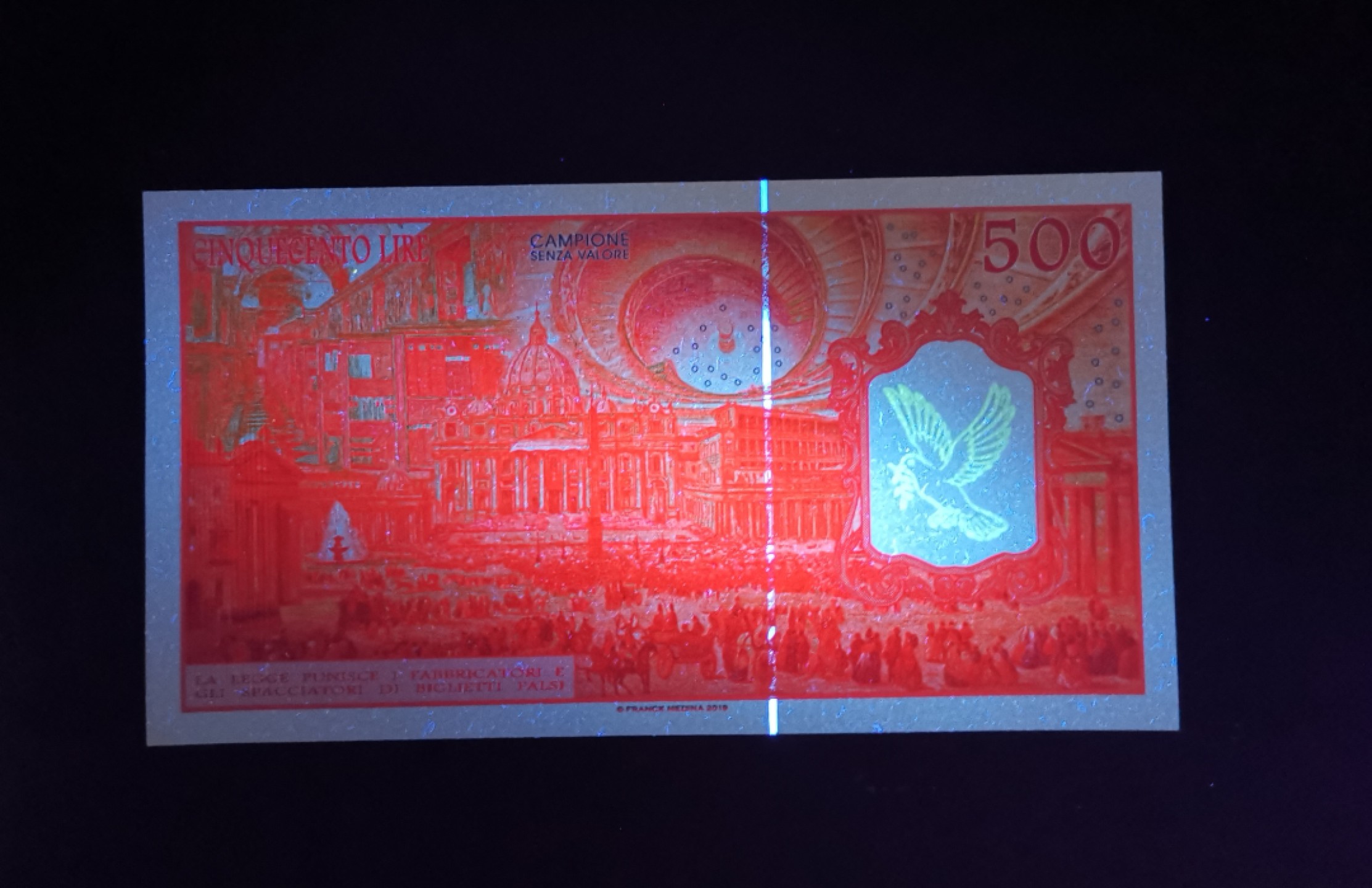 《张总收藏》68期——冠军分 (3张一组)梵蒂冈100/500/1000里拉UNC 稀少测试钞 纪念教皇方济各 实物非常精美