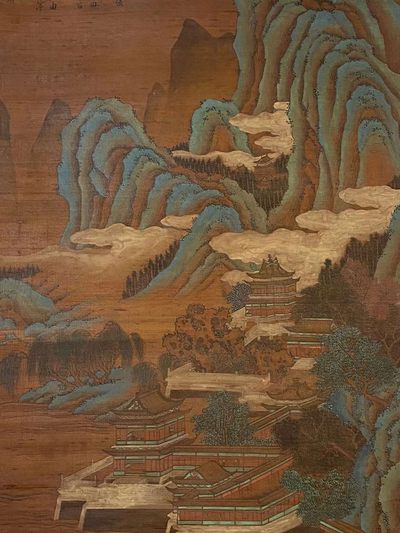 仇英绢本山水立轴 仇英绢本山水立轴