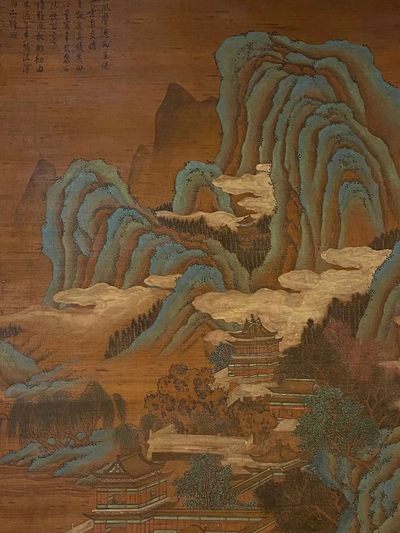 仇英绢本山水立轴 仇英绢本山水立轴