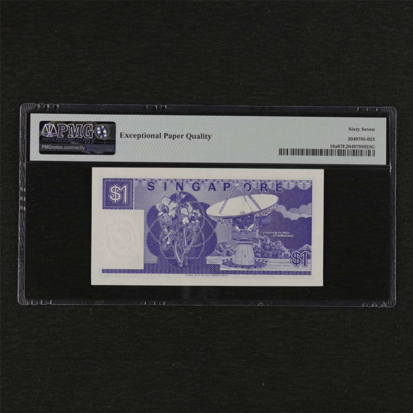【亘邦集藏】第125期拍卖 1987年 新加坡1元 PMG 67EPQ 249586
