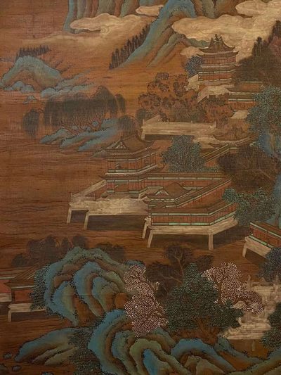 仇英绢本山水立轴 仇英绢本山水立轴