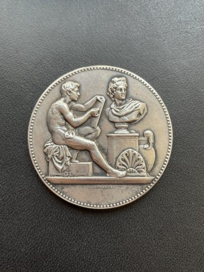 欧洲章牌-拍卖第3场 - J.Lagrance~1886年法国巴黎绘画竞赛银奖章