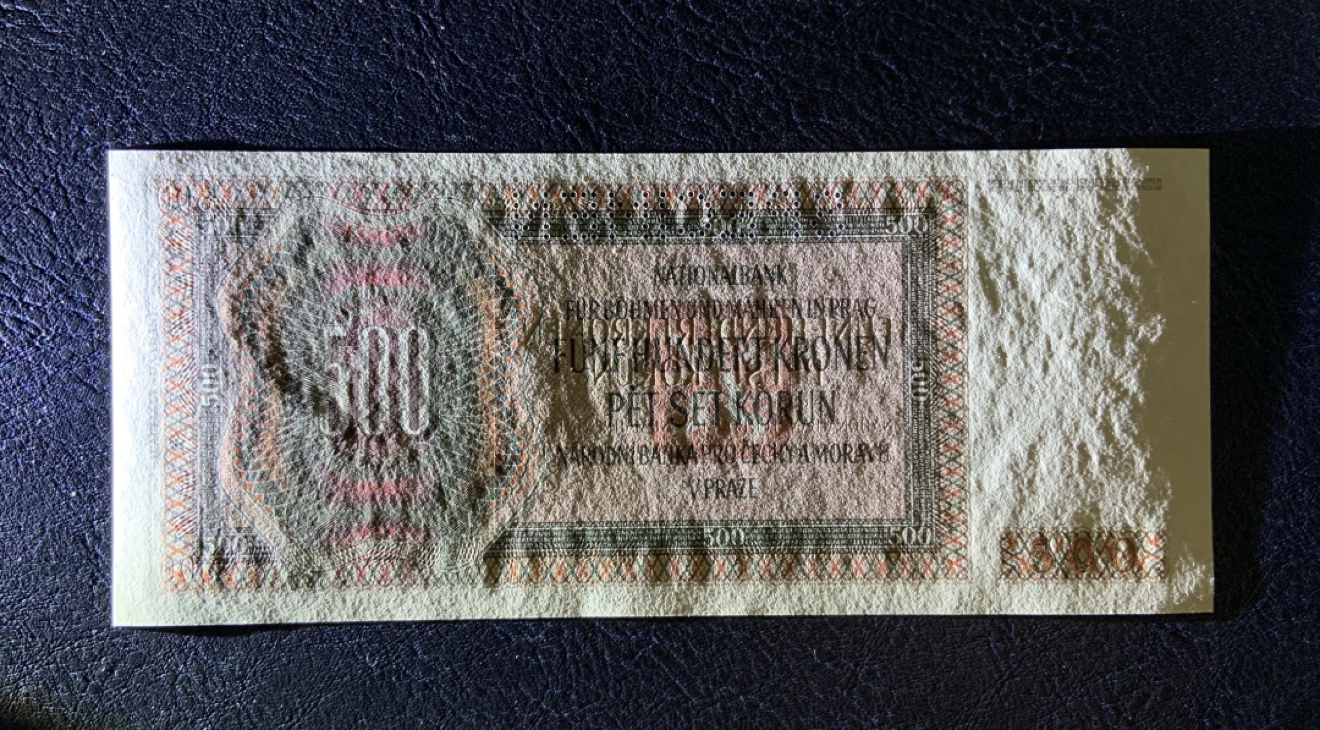 收藏联盟Quantum Auction 第184期拍卖(已更新) 波西米亚和摩拉维亚1942年500克朗样票 品相全新UNC