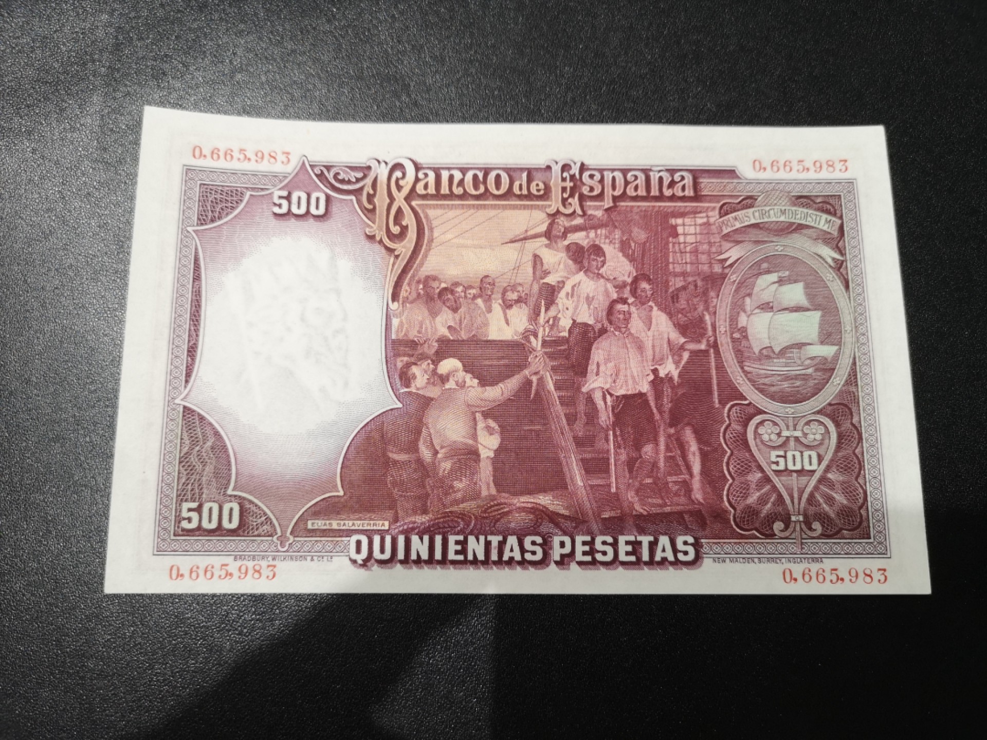 《外钞收藏家》第一百九十五期 1931年西班牙500比塞塔 全新UNC