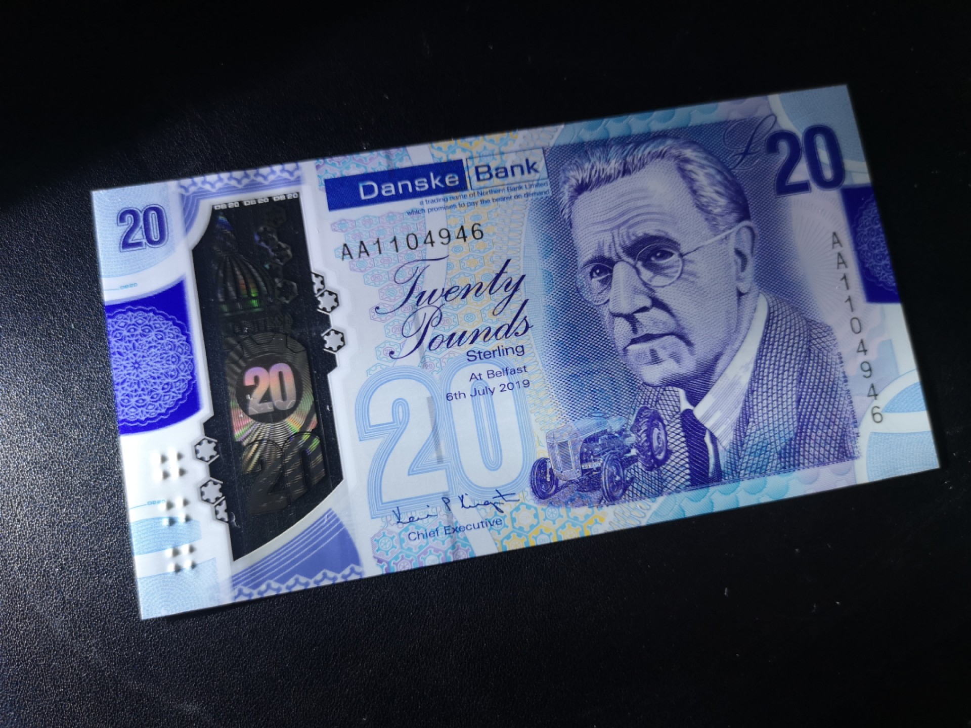 《外钞收藏家》第一百九十五期 2019年北爱尔兰丹斯克银行20镑 AA冠 全新UNC
