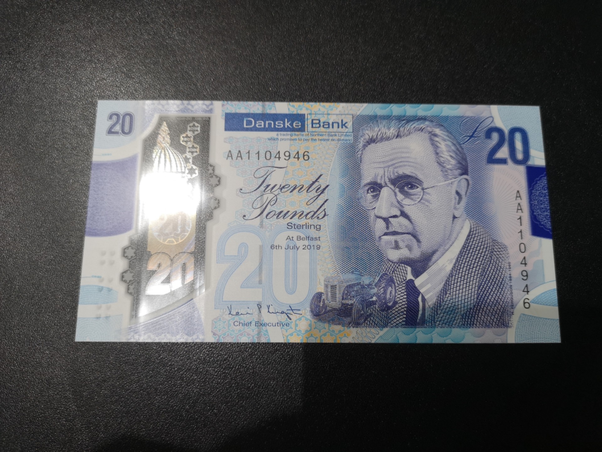 《外钞收藏家》第一百九十五期 2019年北爱尔兰丹斯克银行20镑 AA冠 全新UNC