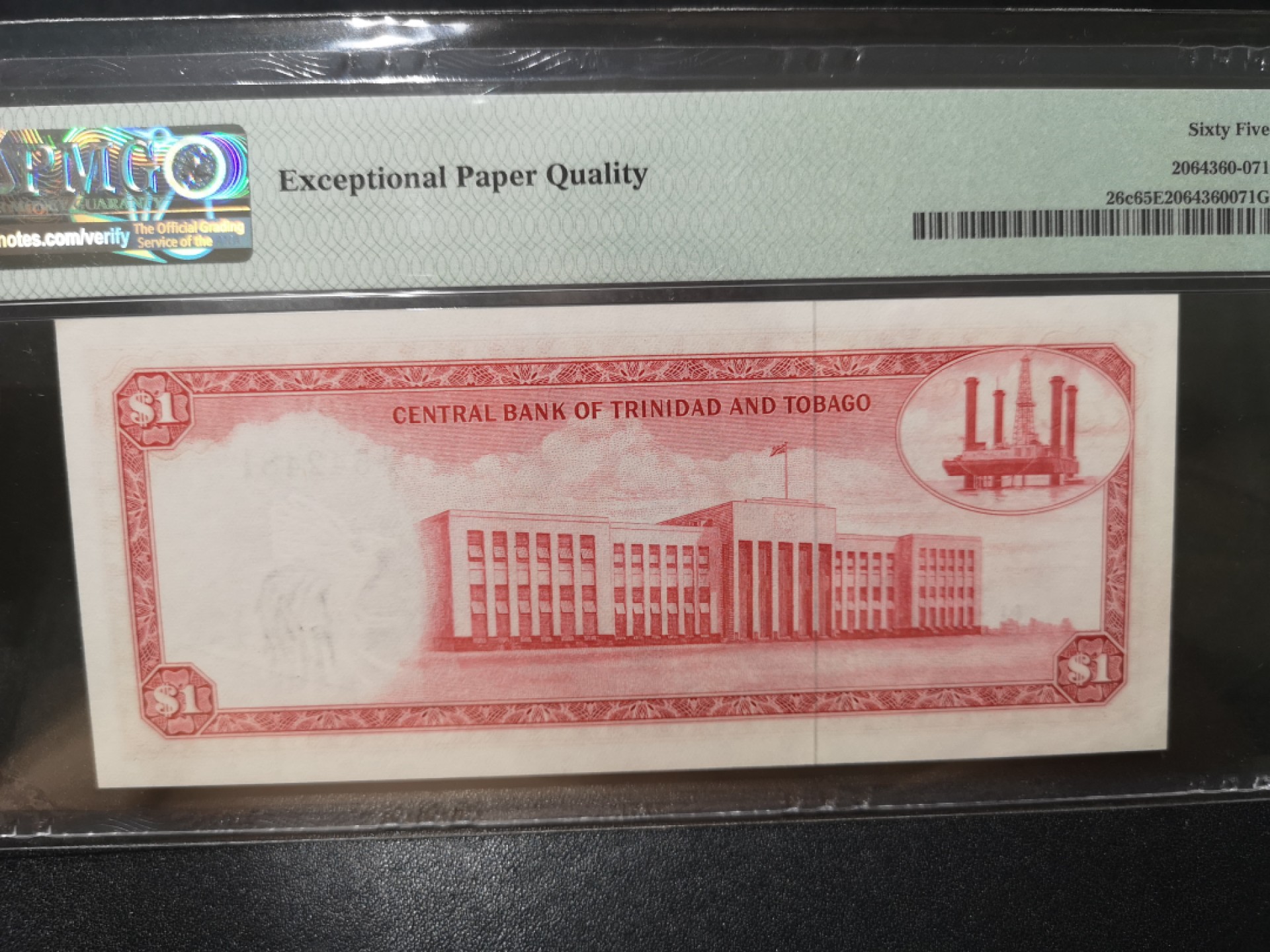 《外钞收藏家》第一百九十五期 1964年特里达尼亚和多巴哥1元 PMG65