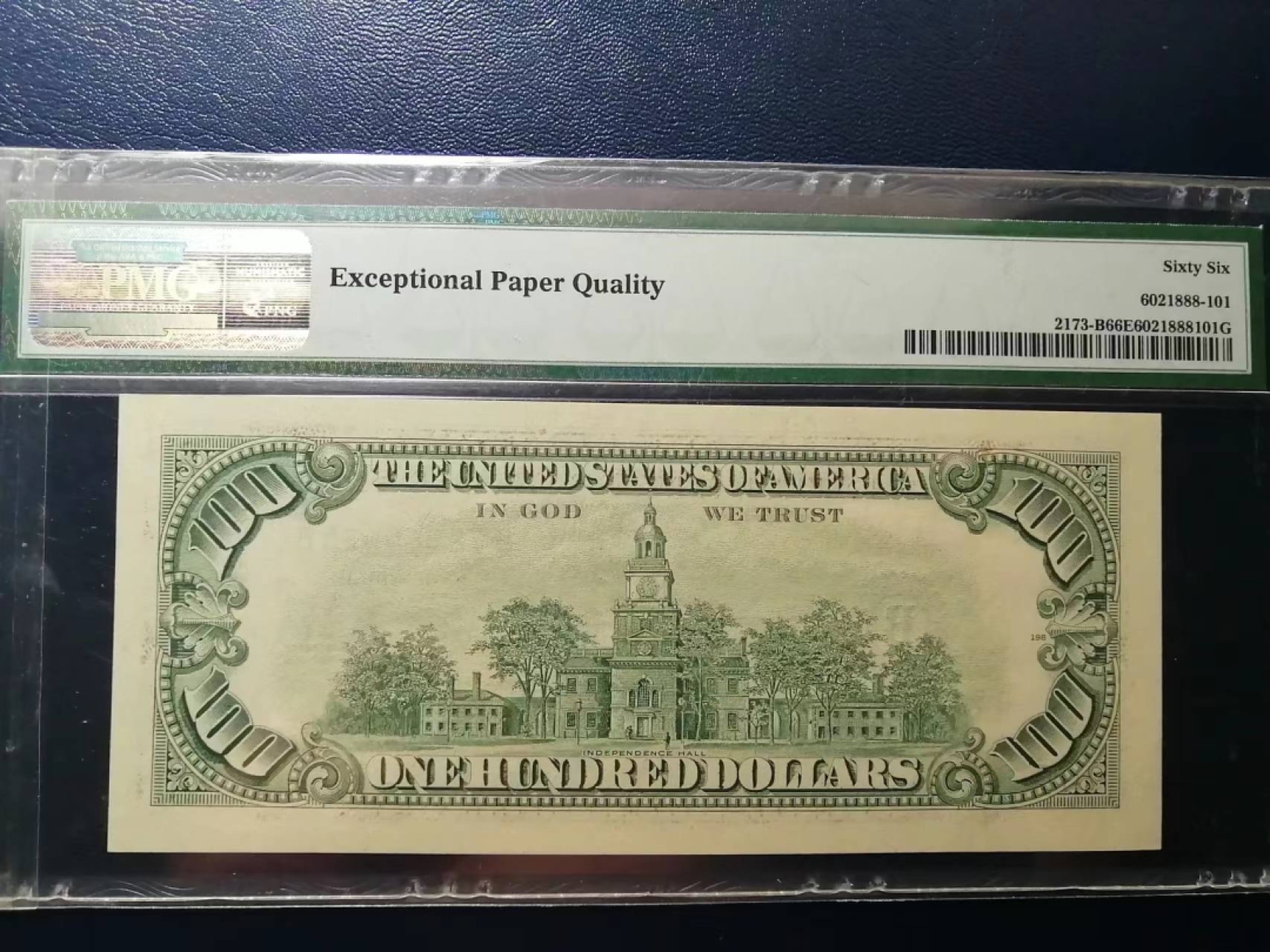 【Blue Auction】✨世界纸币精拍第214期 【精】 美国 1990年100美金 PMG66EPQ 