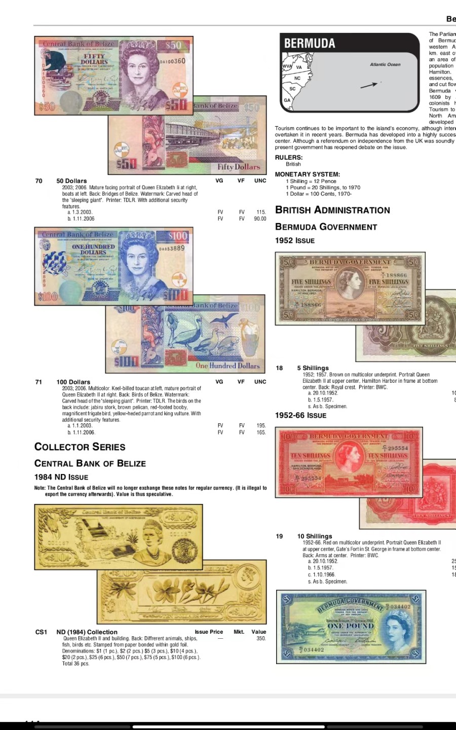 【Blue Auction】✨世界纸币精拍第214期 【精】 【原装带册 非后期复刻版 较少见品种 一组36张】伯利兹国家中央银行于1984年发行的法定货币，由22K黄金铸造，发行量25000套。正面是高冠女王，背面是伯利兹不同种类的花鸟、动物、海景。全套36张包含1元1张、2元2张、5元3张、10元4张、20元2张、25元6张、50元7张、75元5张100元6张。克劳斯纸币目录CS1，可评级。现在已停止免换。