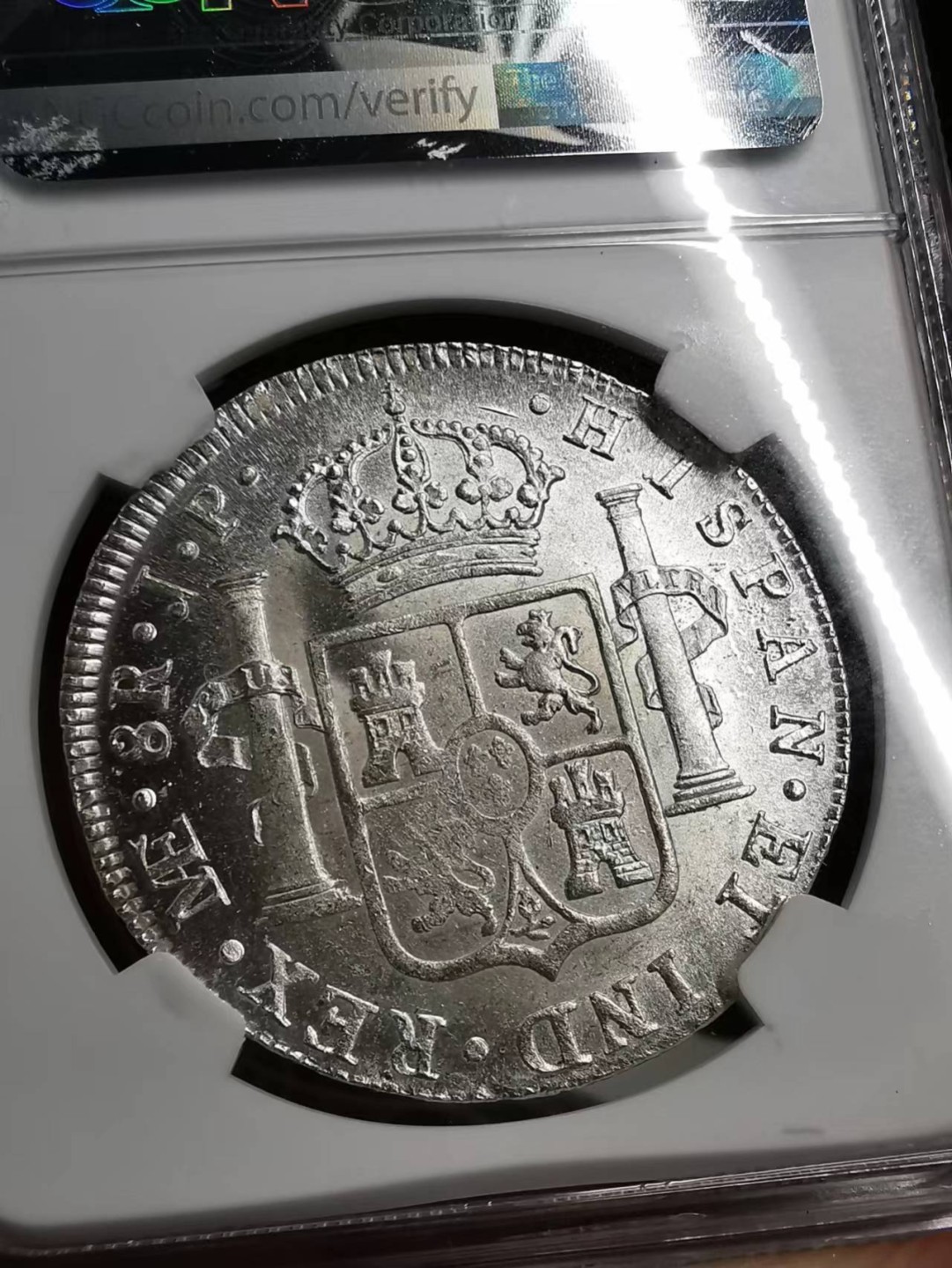 凡希社世界钱币微拍第二百零七期 稀！1805秘鲁卡四双柱NGC-MS64原色银光名家旧藏！