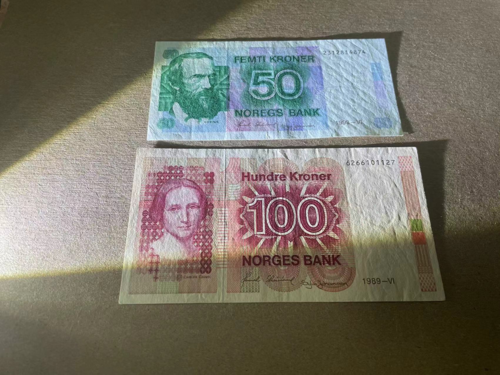 【Blue Auction】✨世界纸币精拍第214期 【精】 【一组2张】挪威 1989-1993年50-100克朗 品相如图