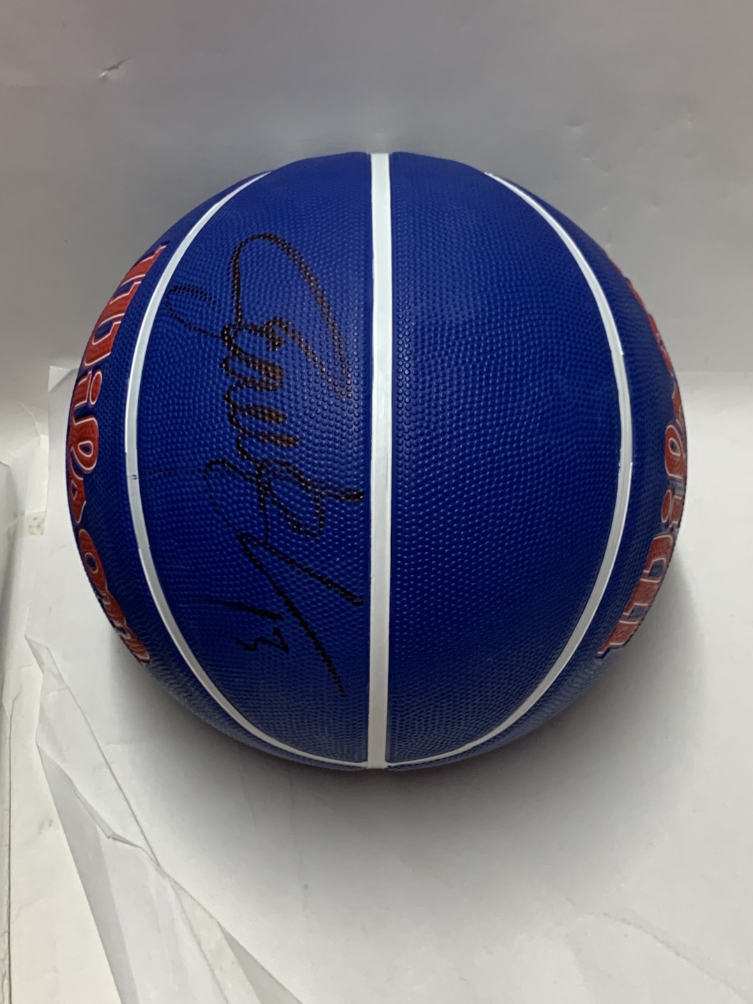零元拍：两届常规赛MVP的史诗级控卫史蒂夫-纳什亲笔签名Wilson NBA75周年官方纪念篮球