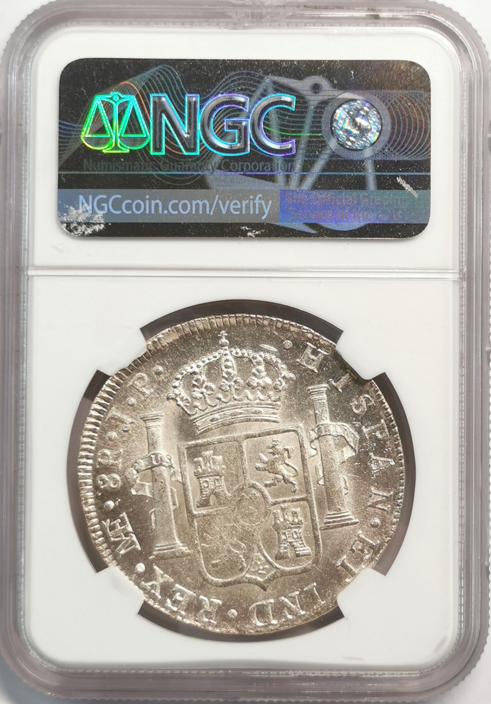 凡希社世界钱币微拍第二百零七期 稀！1805秘鲁卡四双柱NGC-MS64原色银光名家旧藏！