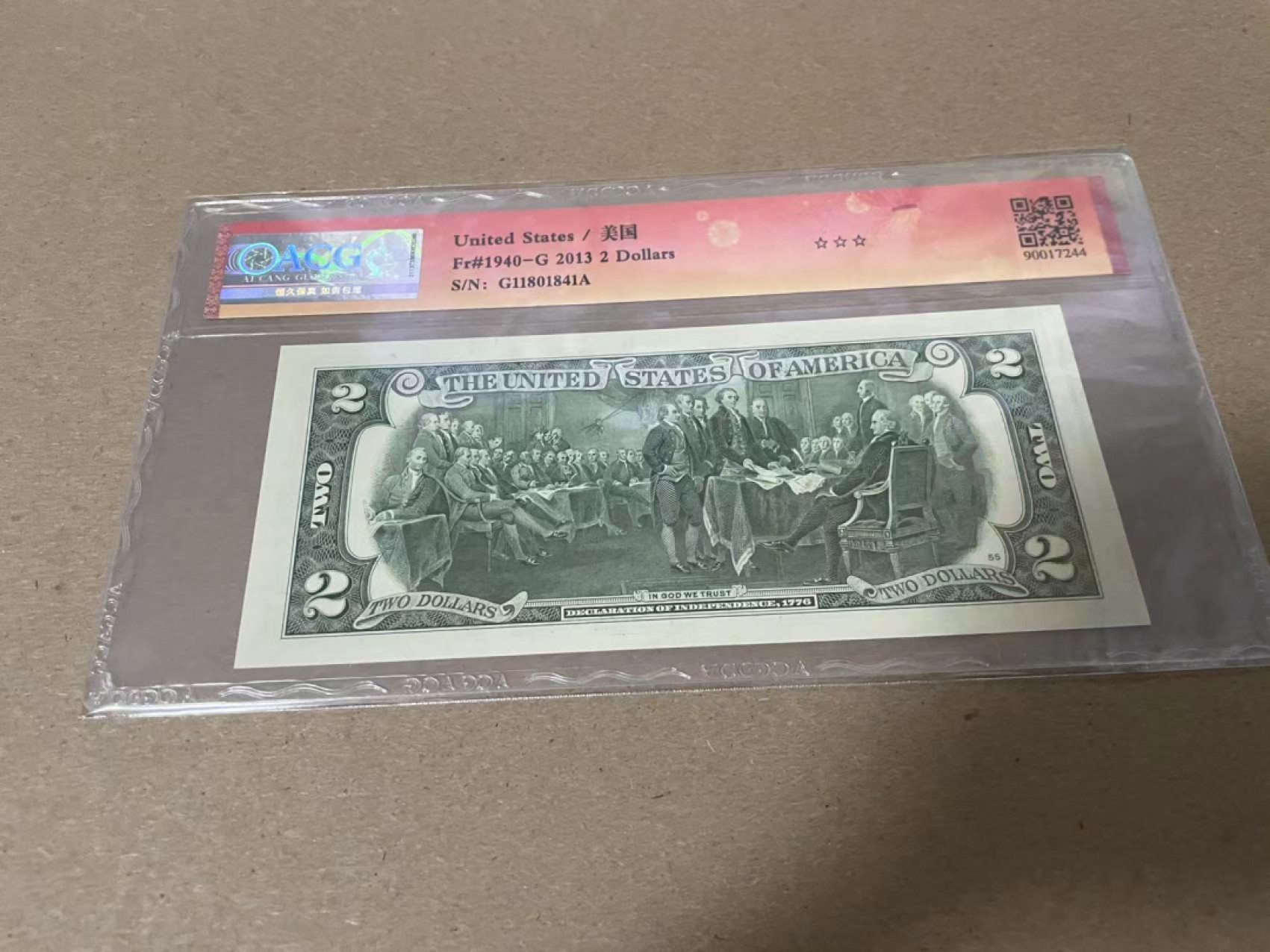 【Blue Auction】✨世界纸币精拍第214期 【精】 美国 2013年2美金 爱藏67EPQ