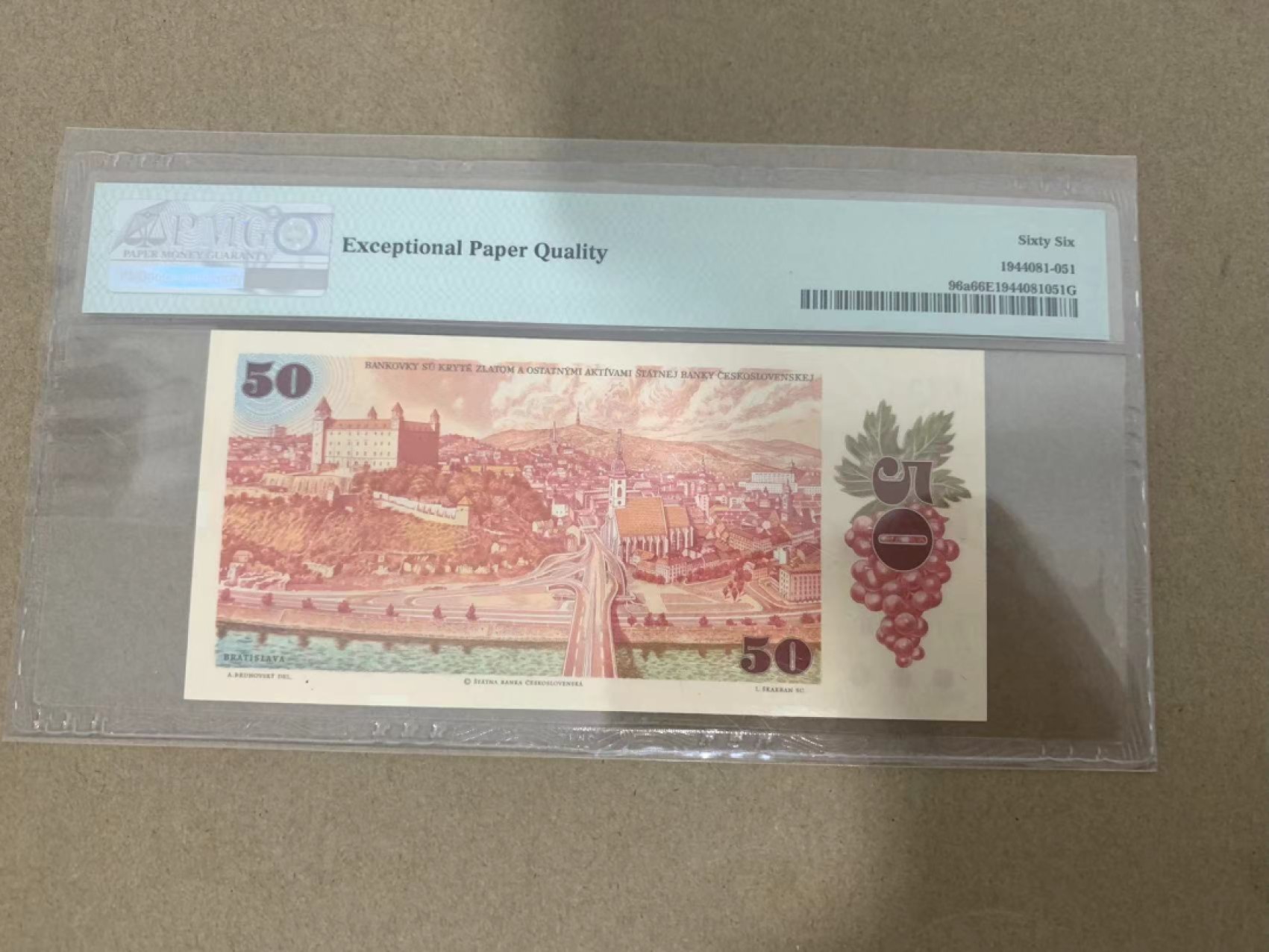 【Blue Auction】✨世界纸币精拍第214期 【精】 【无47】捷斯 1987年50克朗 PMG66EPQ 