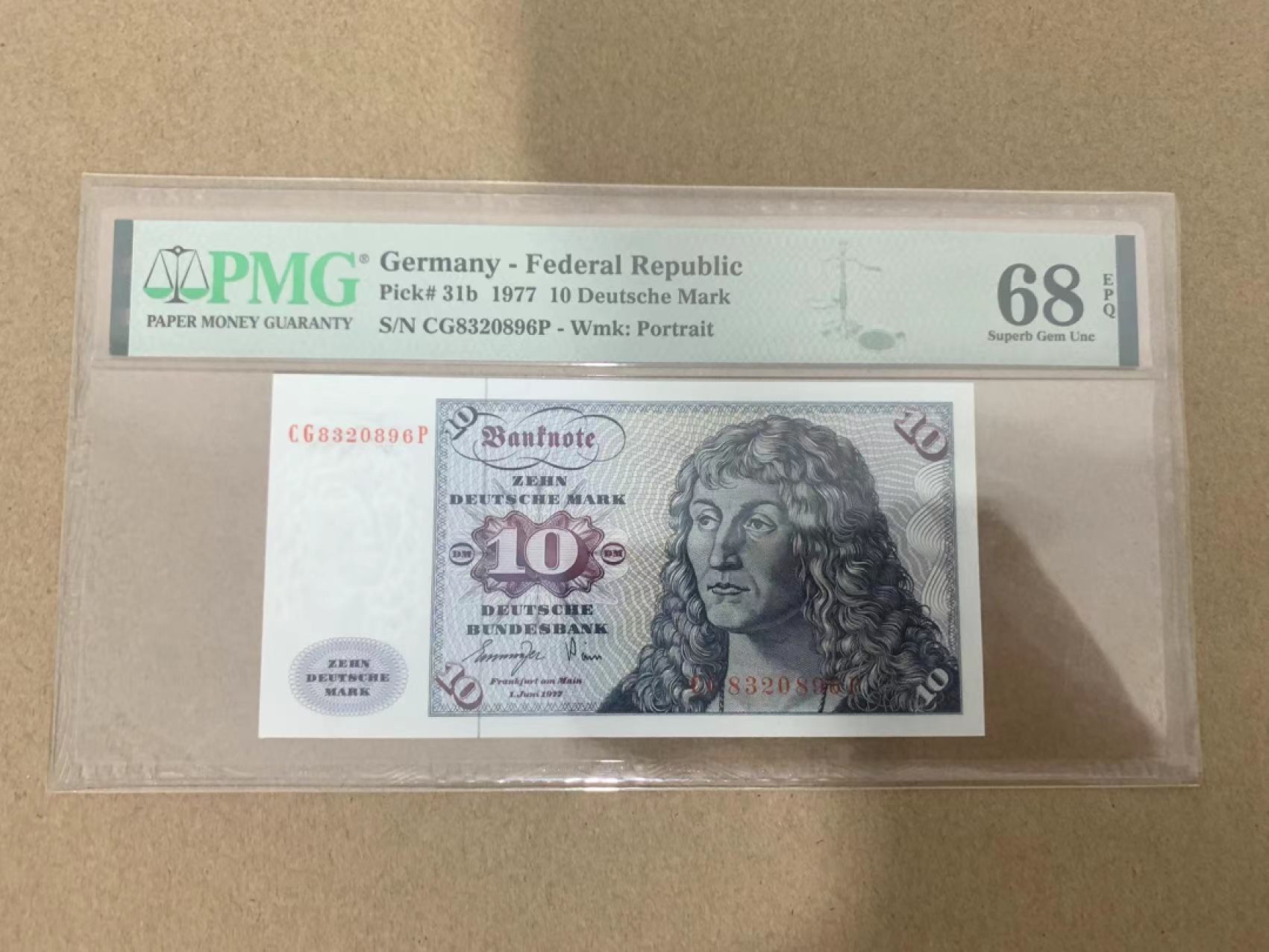 【Blue Auction】✨世界纸币精拍第214期 【精】 【无47】德国 1977年10马克 PMG68EPQ 高分
