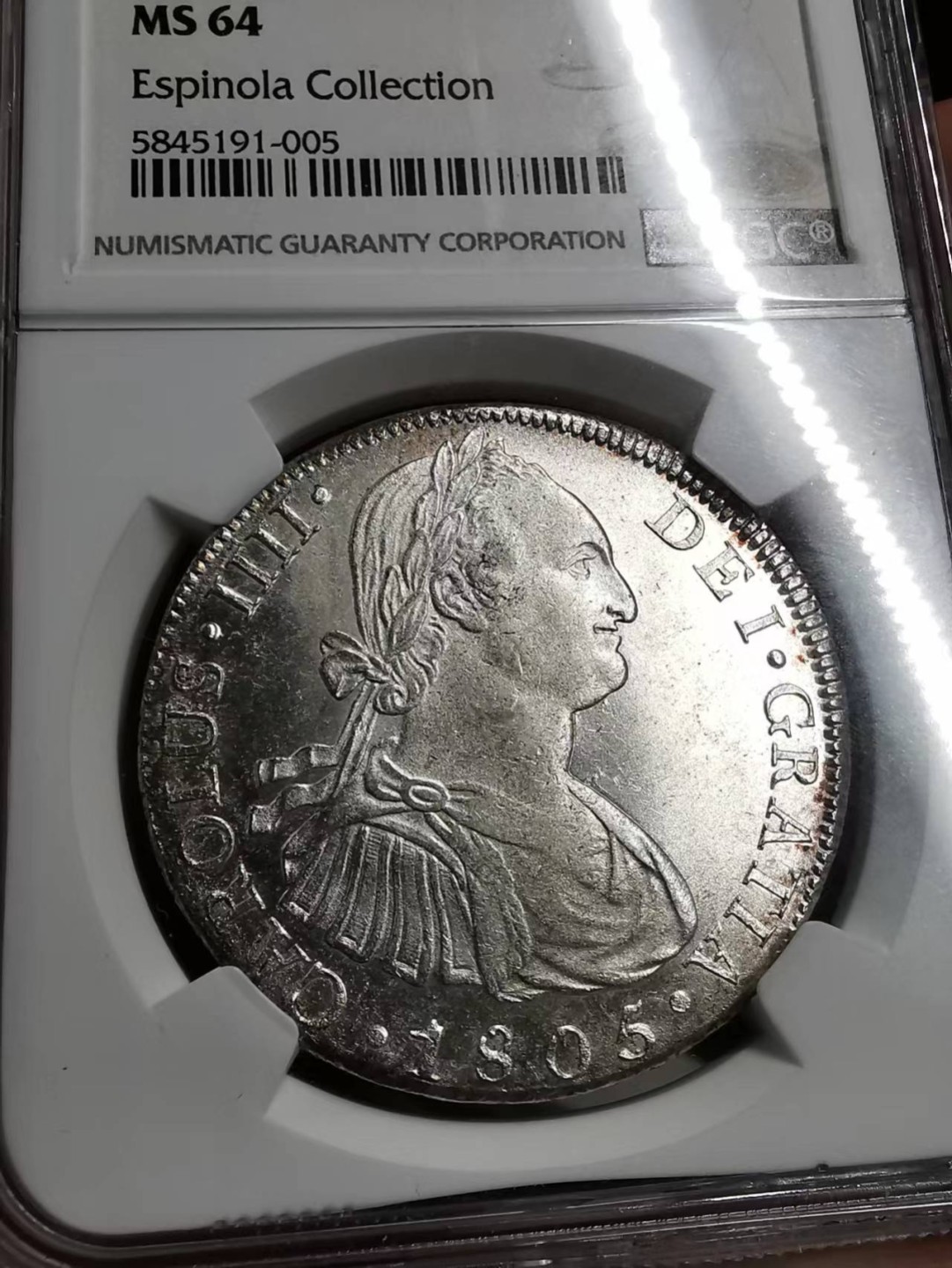 凡希社世界钱币微拍第二百零七期 稀！1805秘鲁卡四双柱NGC-MS64原色银光名家旧藏！