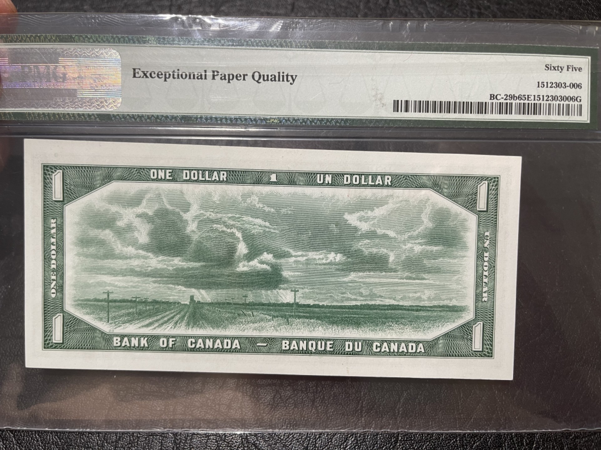 《外钞收藏家》第一百九十五期 1954年加拿大1元 PMG65 魔鬼脸