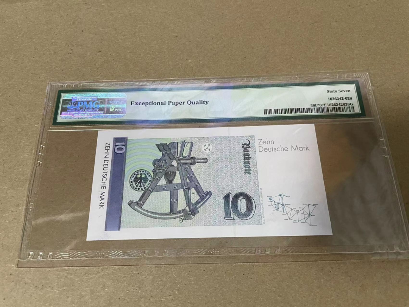 【Blue Auction】✨世界纸币精拍第214期 【精】 【补号】德国 1991年10马克 PMG67EPQ 